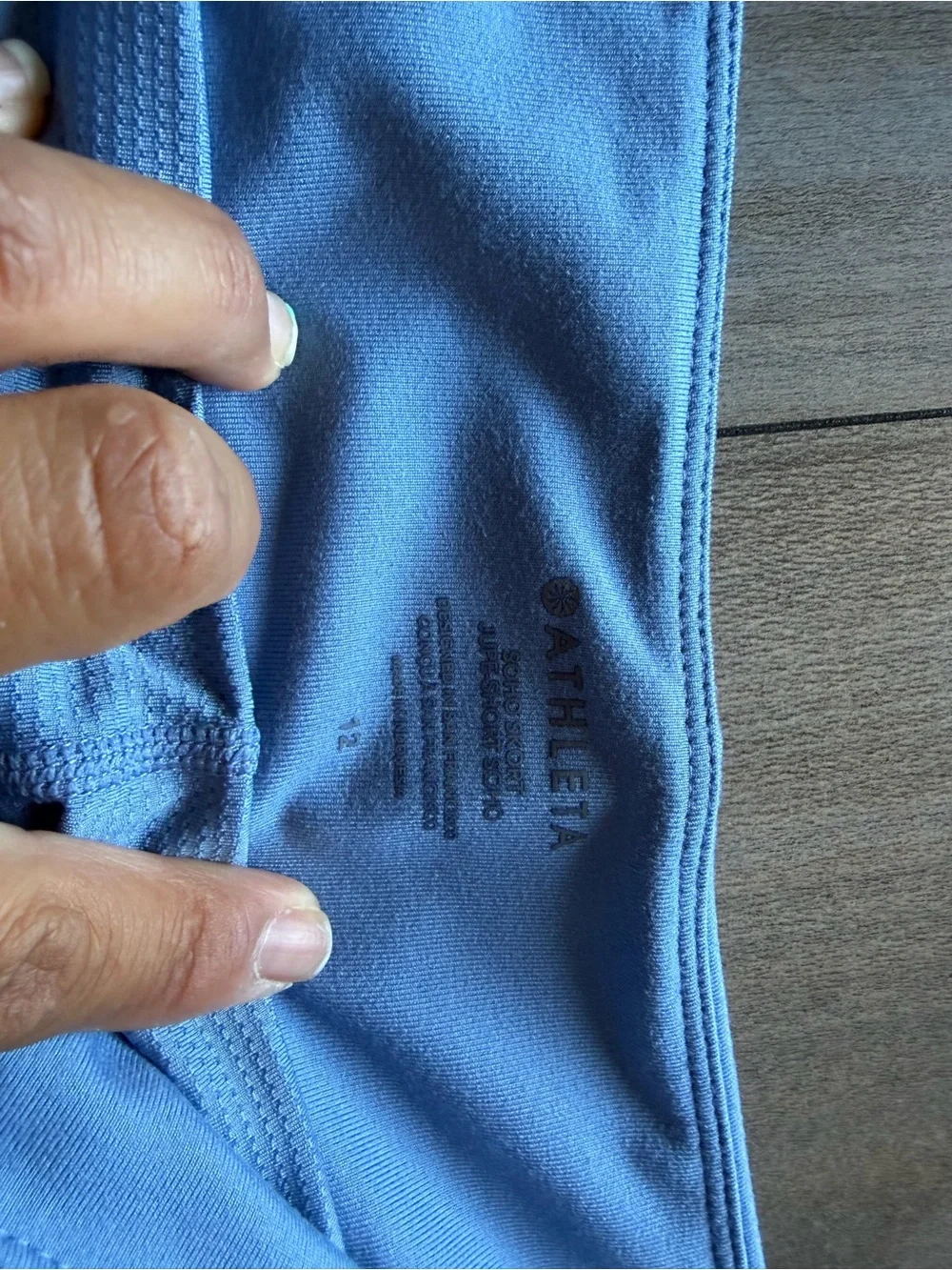 Athleta Light Blue Athletic Skort with Zip Pockets - Picture 3 of 16